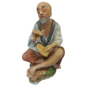 Vintage Homco Asian Man #1431 Figurine 1980s Ceramic Bisque Japan 6" Tall
